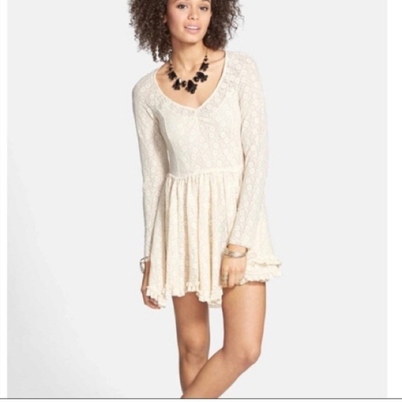 Free People Witchy Skater Lacey Tea Dress Slip - Picture 1 of 6